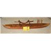 Image 1 : KOA OUTRIGGER CANOE CRIBBAGE BOARD; SIGNED GREG EAVES, KAINI KOA WOODS #75