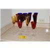 Image 1 : COLLECTION OF LONG STEM & WINE GLASSES (ASSORTED COLORS) (16 PCS)