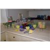 Image 1 : PARTY LOT: MARGARITA GLASSES, COLORFUL ICE CREAM/FLOAT GLASSES, CERAMIC & GLASS BOWLS, PLASTIC PLATE