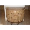 Image 1 : DEMI-LUNE CHEST W/3 DRAWERS & FAUX MARBLE TOP (THE PLATT COLLECTION)