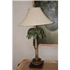 Image 1 : TABLE LAMPS W/PALM TREE & MONKEY MOTIF (32" H) (PAIR)