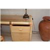 Image 3 : RATTAN 6 DRAWER DESK W/GLASS TOP & CHAIR (DESK: 69" X 25" X 31")