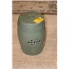Image 1 : CRACKLE GLAZE CELADON GARDEN STOOL (18" H)