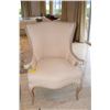 Image 1 : UPHOLSTERED WING BACK ARM CHAIR (MATCHES LOT 67)