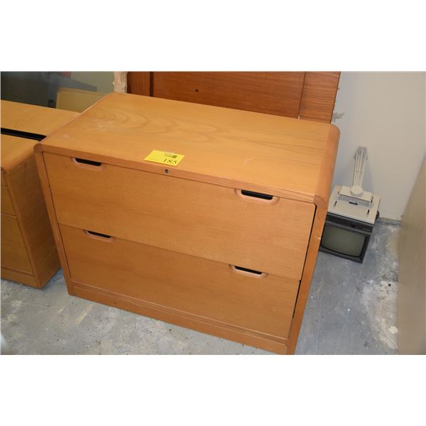 2 DRAWER WOOD LATERAL FILE CABINET