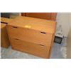 Image 1 : 2 DRAWER WOOD LATERAL FILE CABINET