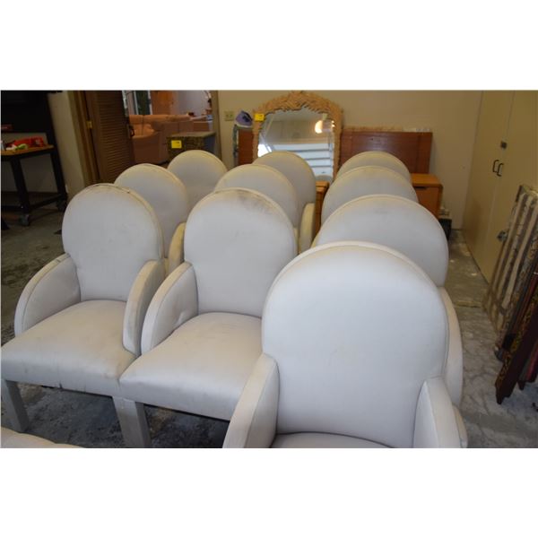 UPHOLSTERED ARM CHAIRS (10 PCS)