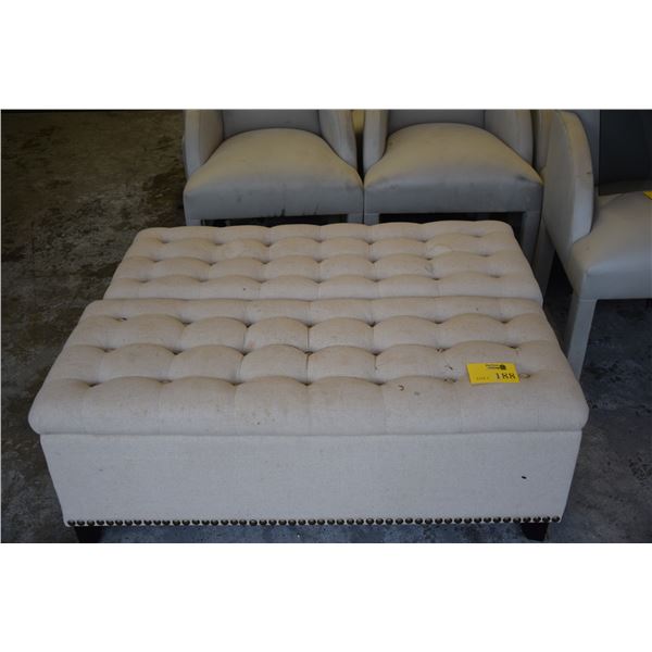 UPHOLSTERED STORAGE BENCHES (2 PCS)