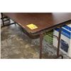 Image 1 : FOLDING TABLES: 3 WOOD (6' & 5') & 2 PLASTIC (6') (5 PCS)