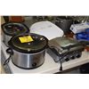 Image 1 : CROCK POTS, CUISINART GRIDDLE & GEORGE FORMAN GRILL (4 PCS)