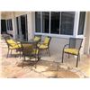 Image 1 : METAL GLASS TOP TABLE (3') W/6 ARM CHAIRS