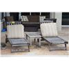 Image 1 : TEAK LOUNGE CHAIRS & TEAK TABLE (3 PCS)