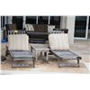Image 3 : TEAK LOUNGE CHAIRS & TEAK TABLE (3 PCS)