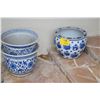Image 1 : BLUE & WHITE GARDEN POTS (3 PCS)