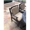 Image 2 : TEAK TABLE (51" D) W/4 TEAK ARM CHAIRS (5 PCS)