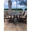 Image 1 : TEAK TABLE (5' 7") W/4 TEAK ARM CHAIRS (5 PCS)