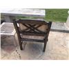 Image 2 : TEAK ARM CHAIRS (2) &  TEAK TABLE (21" X 21") (3 PCS)