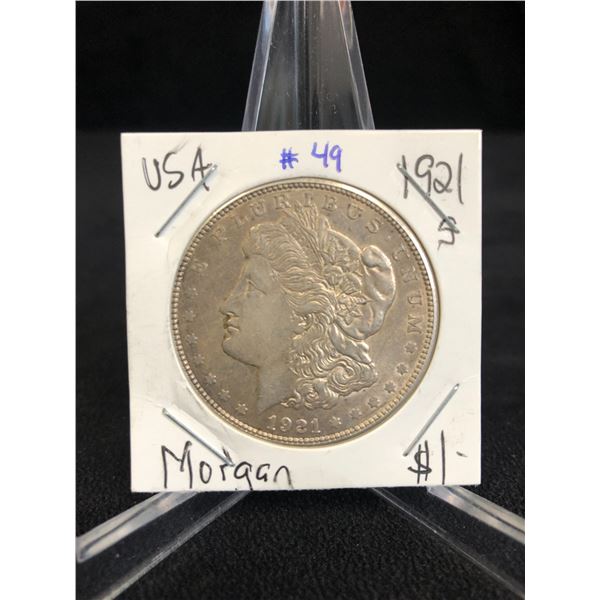 1921 USA MORGAN SILVER DOLLAR