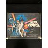 Image 1 : Star Wars poster signed by Harrison Ford, Dave Prowse, Carrie Fisher & Mark Hamill (R.A. COA)