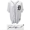 Image 1 : IVAN RODRIGUEZ SIGNED DETROIT TIGERS WHITE MAJESTIC REPLICA BASEBALL JERSEY (SCHWARTZ COA)