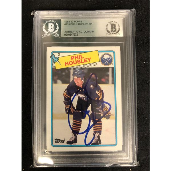 1988-89 TOPPS #119 PHIL HOUSLEY AUTO (BECKETT)