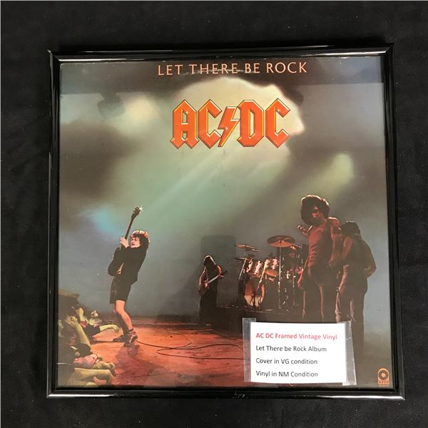 AC/DC  LET THERE BE ROCK  FRAMED VINTAGE VINYL