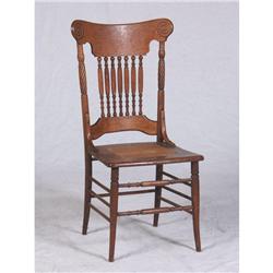 CIRCA 1890 oak side chair