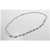Image 1 : TANZANITE, DIAMOND AND 18K WHITE GOLD NECKLACE