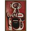 Image 1 : TEMPERA PAINTING MARGARET PETERSON ABSTRACT FIGURE