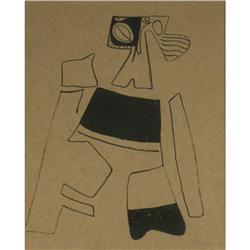 INK DRAWING MARGARET PETERSON ABSTRACT FIGURATIVE