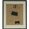 Image 2 : INK DRAWING MARGARET PETERSON ABSTRACT FIGURATIVE