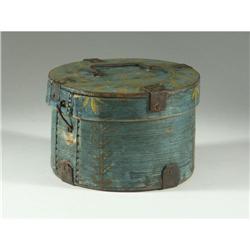HAND PAINTED TOLE STYLE ROUND BOX 1851
