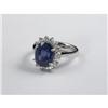 Image 1 : SAPPHIRE, DIAMOND AND PLATINUM LADY'S RING