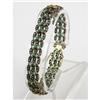 Image 1 : MUGHAL EMERALD & DIAMOND SILVER & GOLD BRACELET
