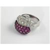 DIAMOND & RUBY 18K WHITE GOLD LADY'S RING