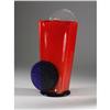 Image 1 : SIGNED RED ART GLASS VASE