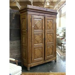 LATE 19TH EUROPEAN PINE ARMOIRE