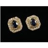 Image 1 : SAPPHIRE, DIAMOND AND 18K GOLD EARRINGS