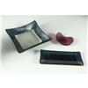 Image 1 : THREE ART GLASS TRAYS KURT MCVAY & MESOLINI