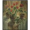 Image 1 : OIL PAINTING LEON DERBYSHIRE TULIPS SEATTLE WA