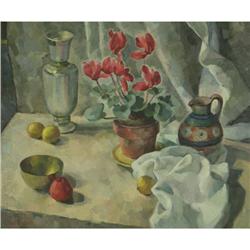 OIL PAINTING LEON DERBYSHIRE STILL LIFE SEATTLE WA