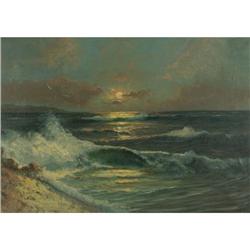 OIL PAINTING FRANK WALLIS SEASCAPE