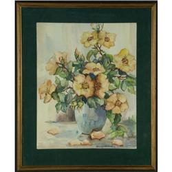 WATERCOLOR MARGARET MALLOY FLORAL NW ARTIST
