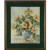 Image 1 : WATERCOLOR MARGARET MALLOY FLORAL NW ARTIST