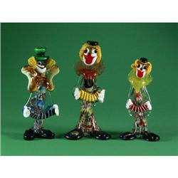 ART GLASS ITALIAN CLOWNS
