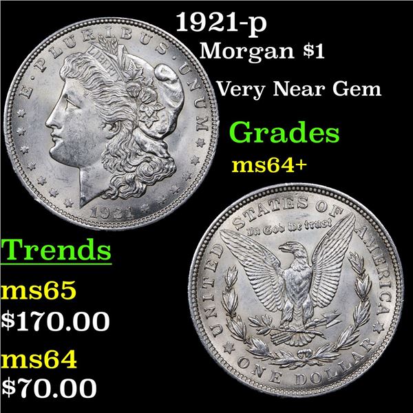 1921-p Morgan Dollar $1 Grades Choice+ Unc