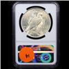 Image 3 : NGC 1923-p Peace Dollar $1 Graded ms62 By NGC
