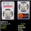 Image 1 : NGC 1884-o Morgan Dollar $1 Graded ms62 By NGC