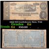 Image 1 : 1864 $10 Confederate Note, T-68 Grades f, fine
