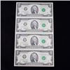 Image 3 : UNCUT MINT SHEET of 4x 1995 $2 Federal Reserve Notes All GEM or Better